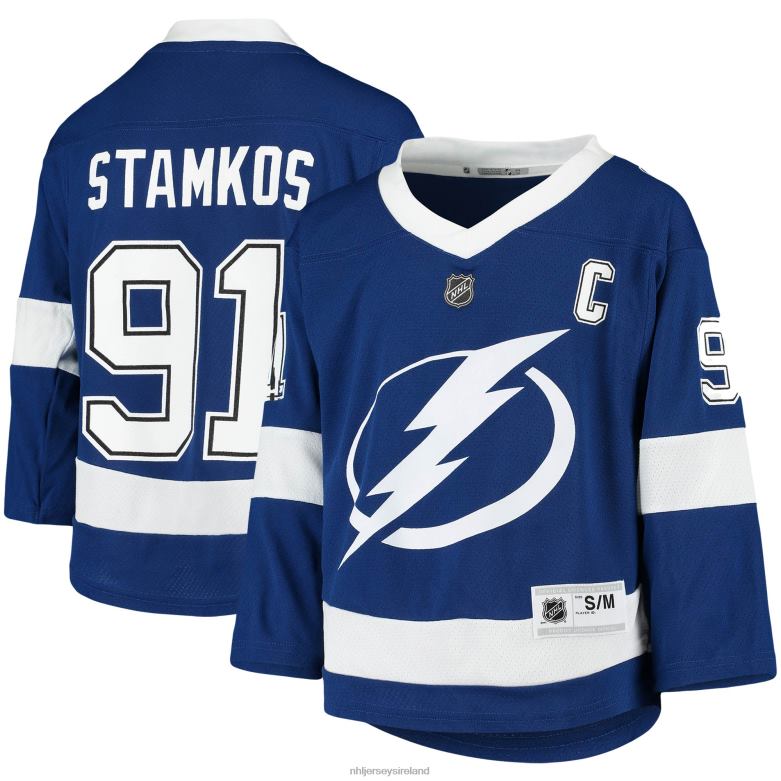 NHL Youth Tampa Bay Lightning Steven Stamkos Blue Home Replica Player Jersey D002V134 Clothing