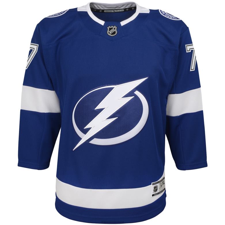 NHL Youth Tampa Bay Lightning Victor Hedman Blue Home Premier Player Jersey D002V575 Clothing