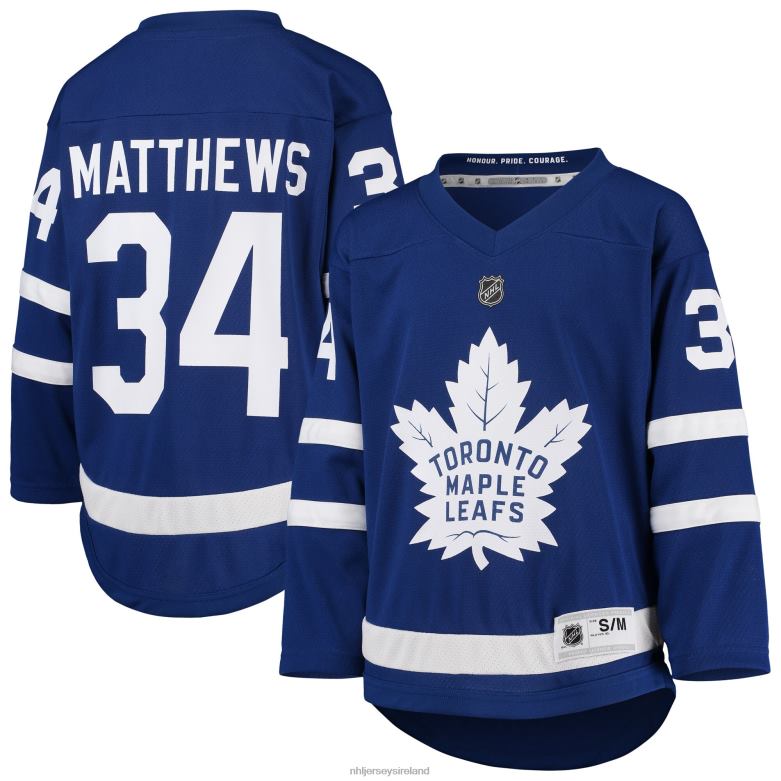 NHL Youth Toronto Maple Leafs Auston Matthews Blue Home Replica Player Jersey D002V258 Clothing