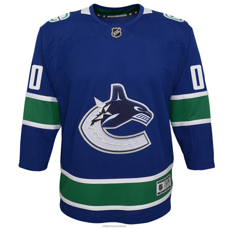 NHL Youth Vancouver Canucks Blue Premier Custom Jersey D002V1032 Clothing
