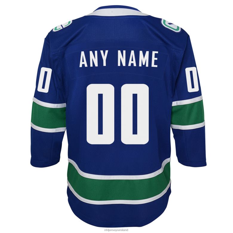 NHL Youth Vancouver Canucks Blue Premier Custom Jersey D002V1032 Clothing