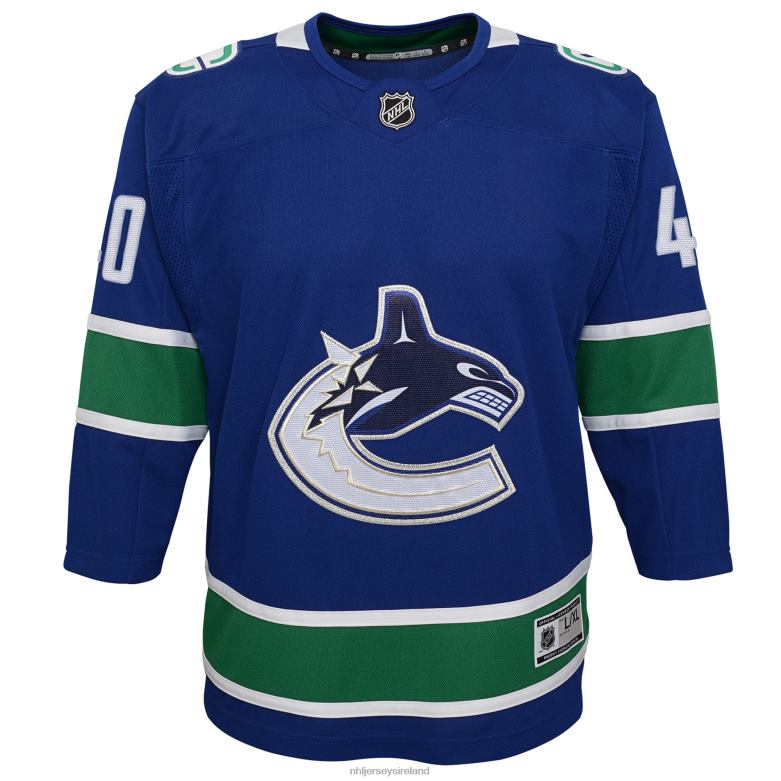 NHL Youth Vancouver Canucks Elias Pettersson Blue 2019/20 Home Premier Player Jersey D002V1798 Clothing