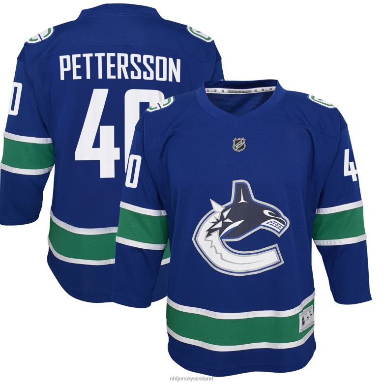 NHL Youth Vancouver Canucks Elias Pettersson Blue 2019/20 Home Replica Player Jersey D002V866 Clothing