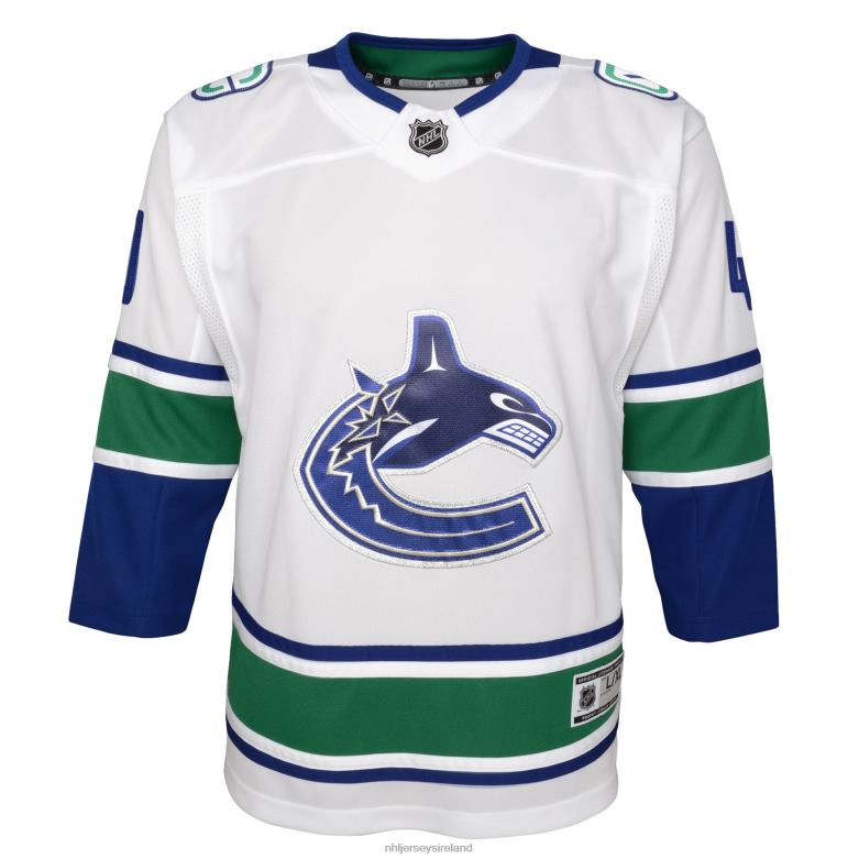 NHL Youth Vancouver Canucks Elias Pettersson White 2019/20 Away Premier Player Jersey D002V1571 Clothing