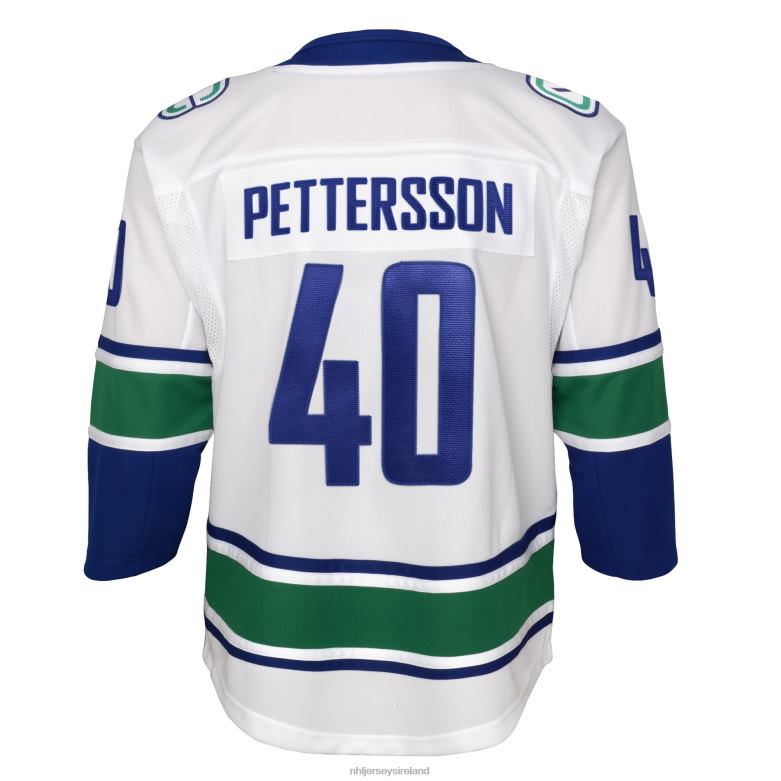 NHL Youth Vancouver Canucks Elias Pettersson White 2019/20 Away Premier Player Jersey D002V1571 Clothing