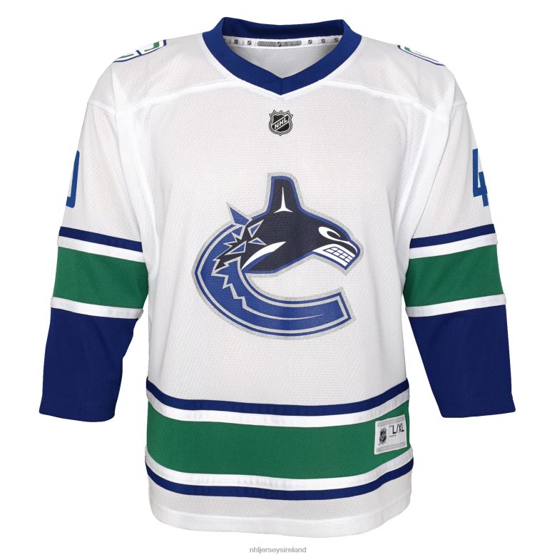 NHL Youth Vancouver Canucks Elias Pettersson White 2019/20 Away Replica Player Jersey D002V1814 Clothing