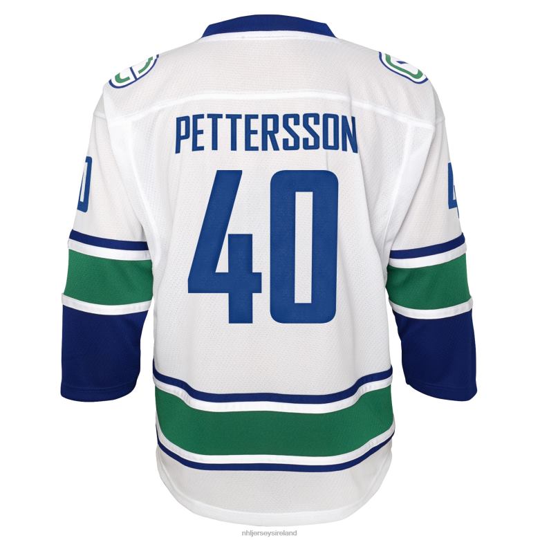 NHL Youth Vancouver Canucks Elias Pettersson White 2019/20 Away Replica Player Jersey D002V1814 Clothing