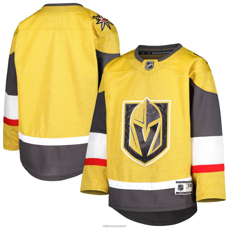 NHL Youth Vegas Golden Knights Gold 2021/22 Alternate Premier Jersey D002V252 Clothing