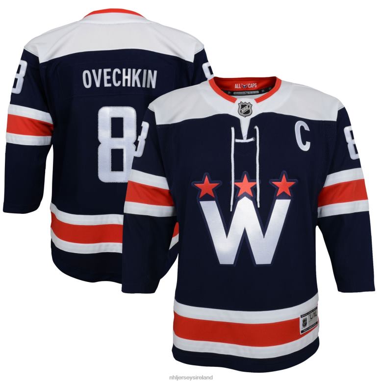 NHL Youth Washington Capitals Alexander Ovechkin Navy 2020/21 Alternate Premier Player Jersey D002V1142 Clothing