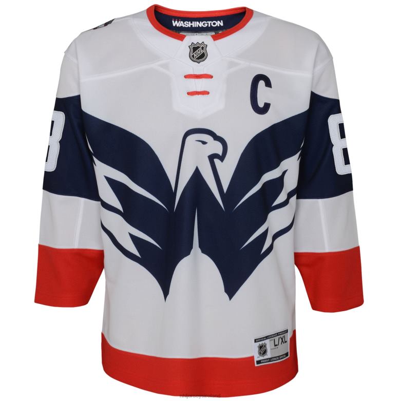 NHL Youth Washington Capitals Alexander Ovechkin White 2023 Stadium Series Player Jersey D002V595 Clothing