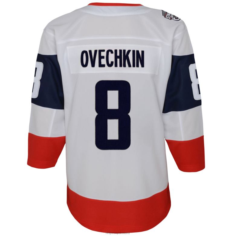NHL Youth Washington Capitals Alexander Ovechkin White 2023 Stadium Series Player Jersey D002V595 Clothing
