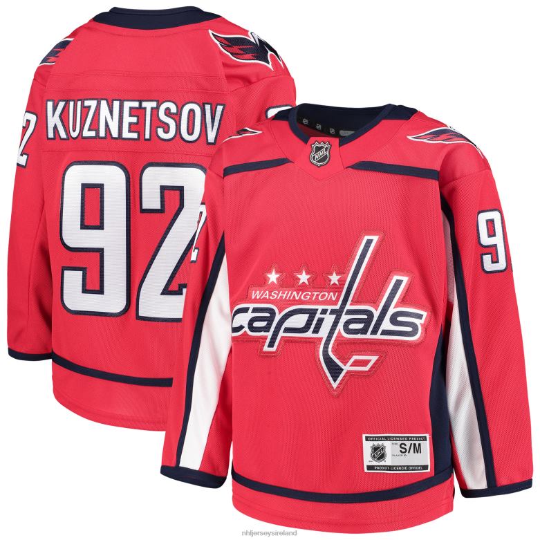 NHL Youth Washington Capitals Evgeny Kuznetsov Red Home Premier Player Jersey D002V1623 Clothing