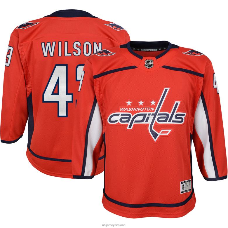 NHL Youth Washington Capitals Tom Wilson Red 2022/23 Premier Player Jersey D002V1111 Clothing
