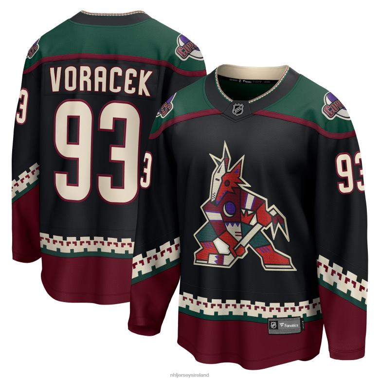 NHL Men Arizona Coyotes Jakub Voracek Fanatics Branded Black Home Breakaway Jersey D002V1913 Clothing