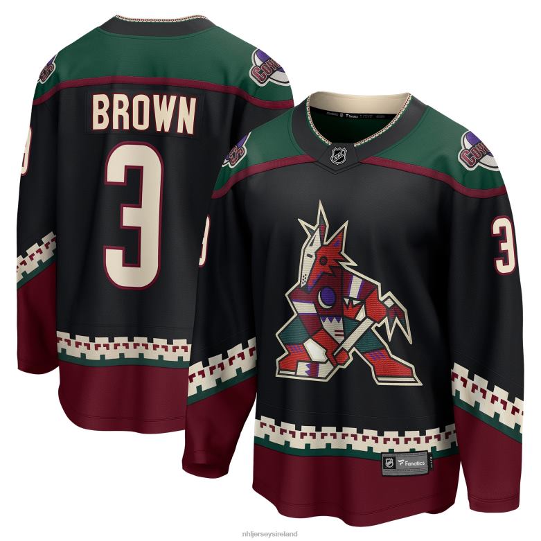 NHL Men Arizona Coyotes Josh Brown Fanatics Branded Black Home Breakaway Player Jersey D002V2251 Clothing