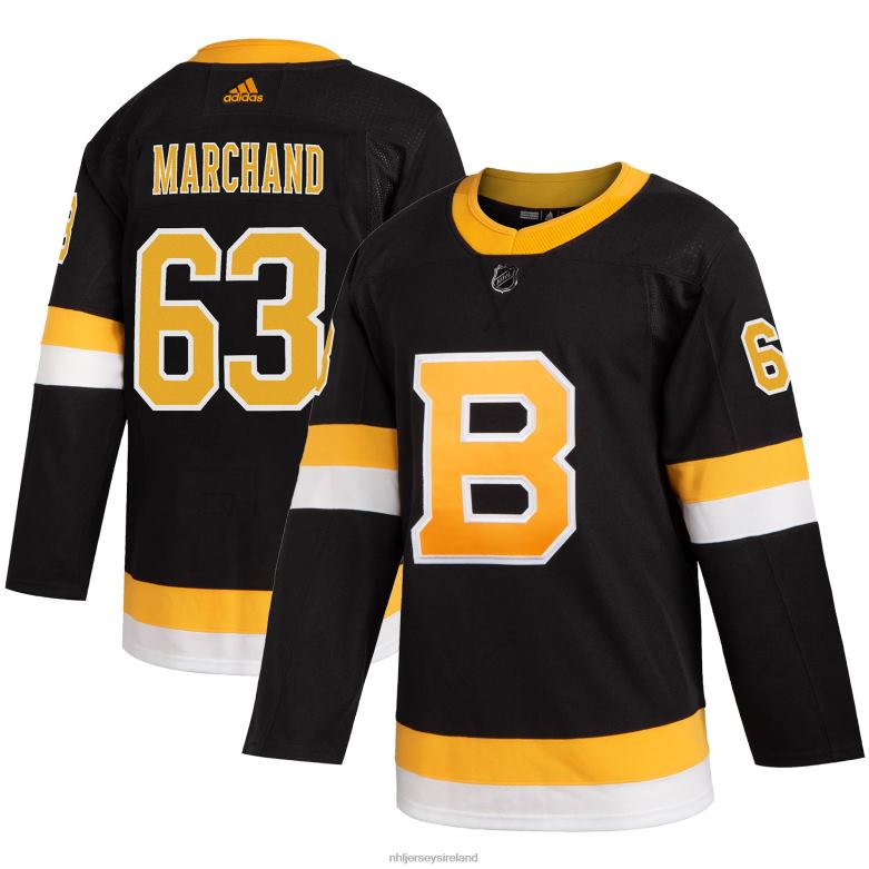 NHL Men Boston Bruins Brad Marchand Adidas Black 2019/20 Alternate Authentic Player Jersey D002V1078 Clothing