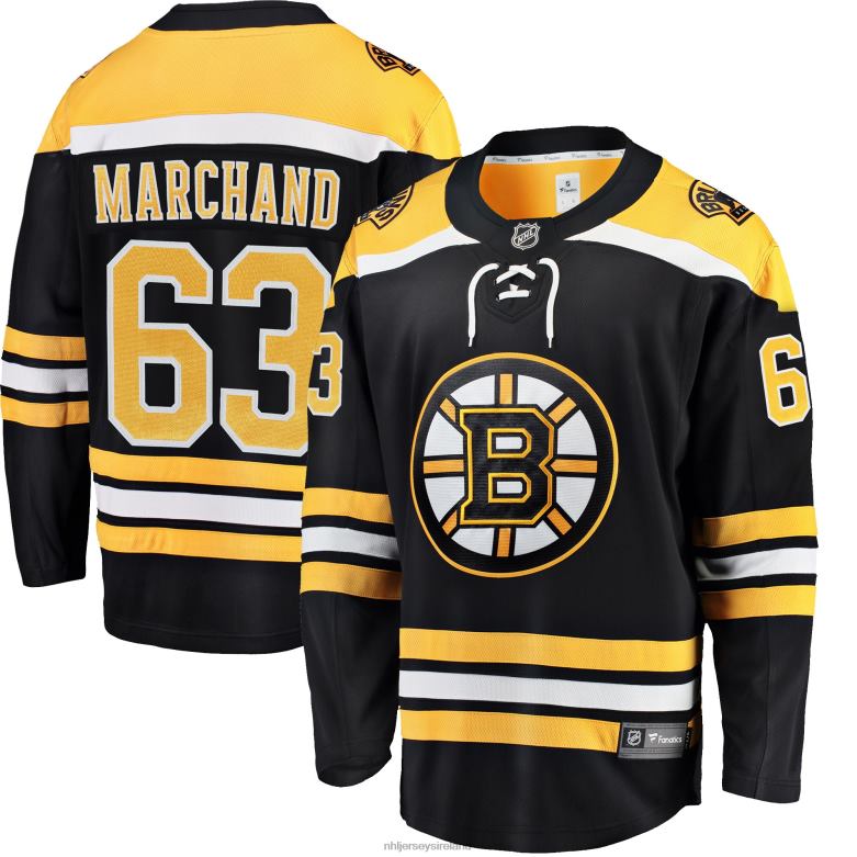 NHL Men Boston Bruins Brad Marchand Fanatics Branded Black Home Breakaway Jersey D002V792 Clothing
