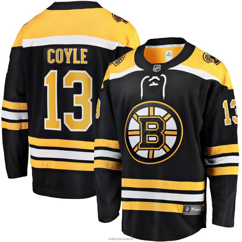 NHL Men Boston Bruins Charlie Coyle Fanatics Branded Black Home Premier Breakaway Player Jersey D002V44 Clothing