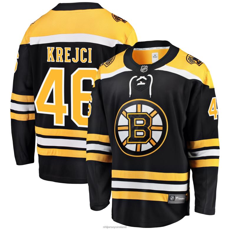 NHL Men Boston Bruins David Krejci Fanatics Branded Black Home Breakaway Player Jersey D002V220 Clothing
