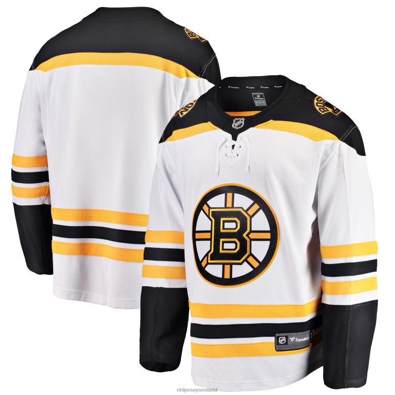 NHL Men Boston Bruins Fanatics Branded White Breakaway Away Jersey D002V406 Clothing