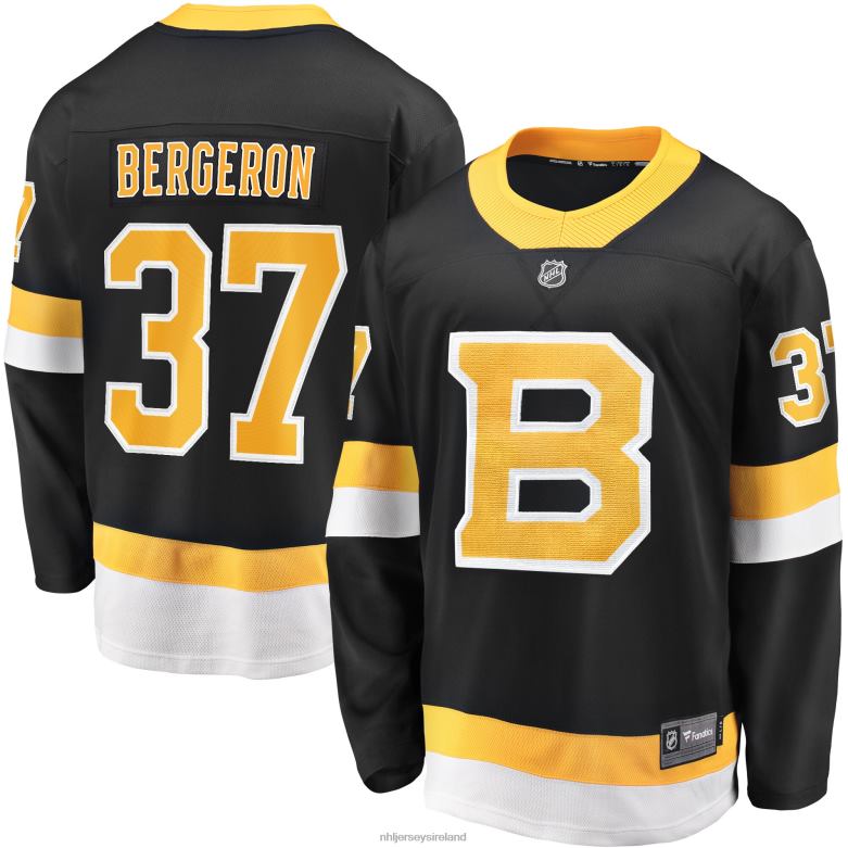 NHL Men Boston Bruins Patrice Bergeron Fanatics Branded Black Alternate Premier Breakaway Player Jersey D002V1365 Clothing