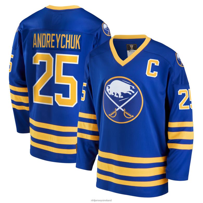 NHL Men Buffalo Sabres Dave Andreychuk Fanatics Branded Royal Breakaway Retired Player Jersey D002V1047 Clothing