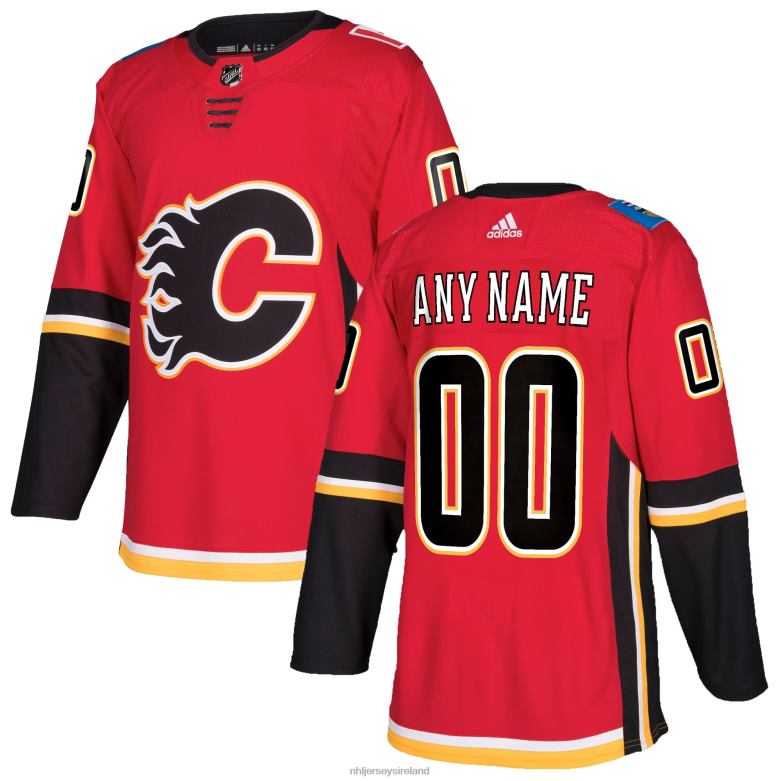 NHL Men Calgary Flames Adidas Red Authentic Custom Jersey D002V2056 Clothing