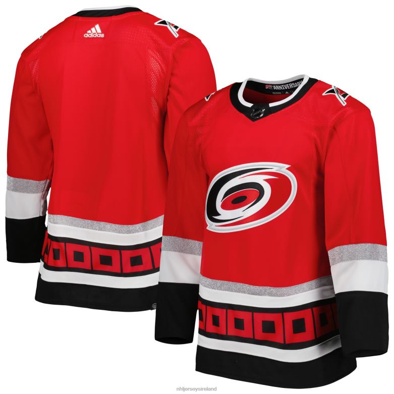 NHL Men Carolina Hurricanes Adidas Red 2022-23 25Th Anniversary Primegreen Authentic Jersey D002V380 Clothing