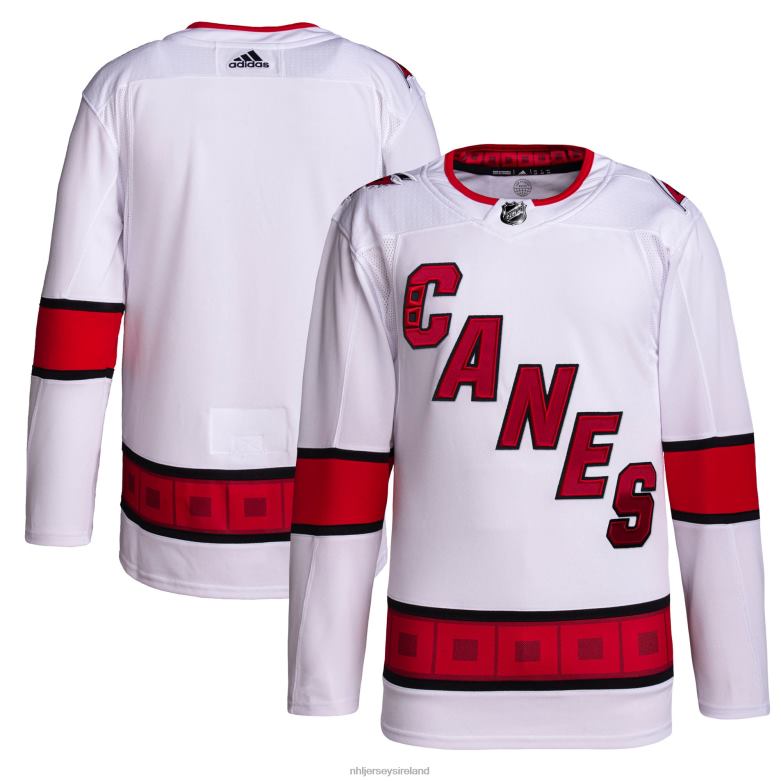 NHL Men Carolina Hurricanes Adidas White Away Primegreen Authentic Pro Jersey D002V996 Clothing