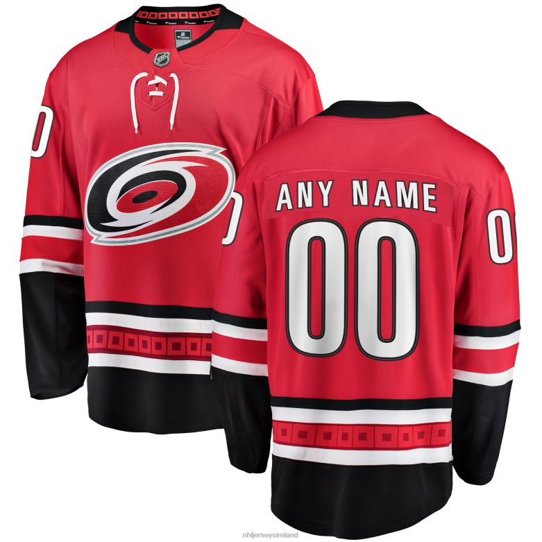 NHL Men Carolina Hurricanes Fanatics Branded Red Home Breakaway Custom Jersey D002V446 Clothing