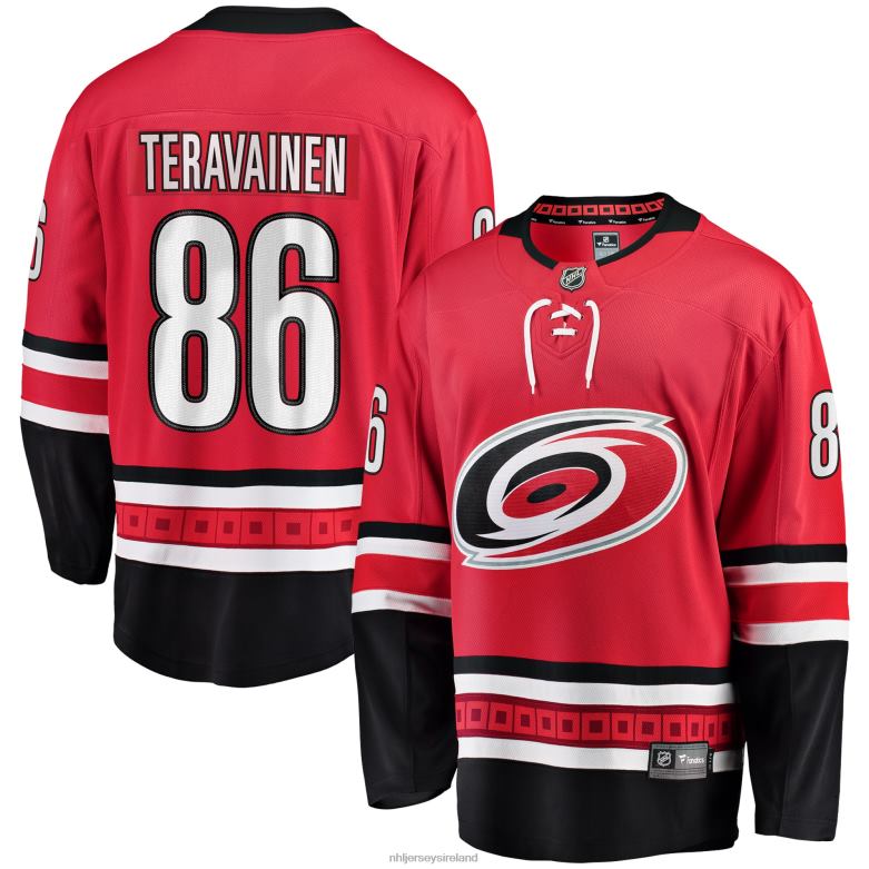 NHL Men Carolina Hurricanes Teuvo Teravainen Fanatics Branded Red Breakaway Player Jersey D002V1526 Clothing