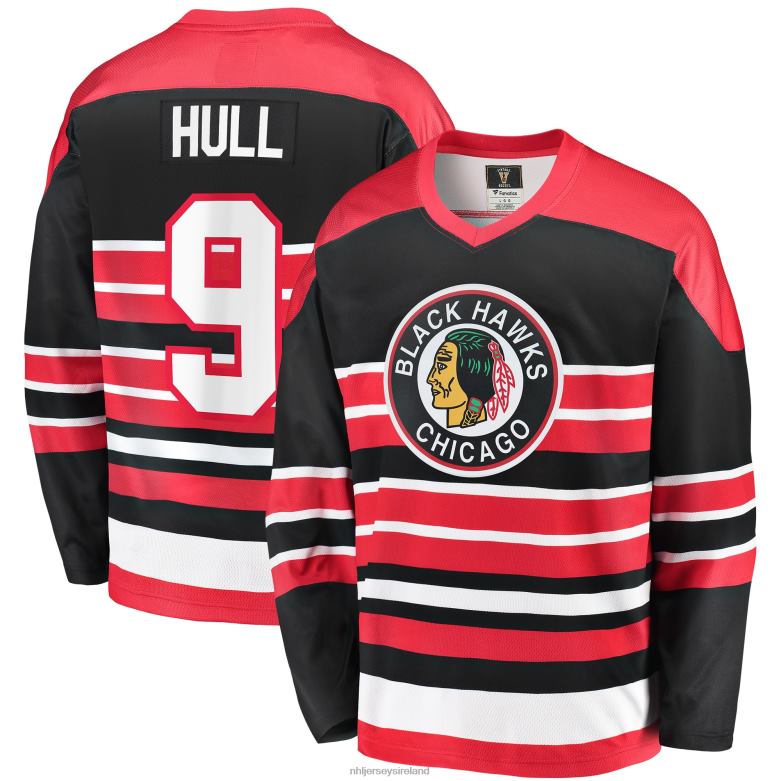 NHL Men Chicago Blackhawks Bobby Hull Fanatics Branded Red Premier Breakaway Retired Player Jersey D002V1041 Clothing