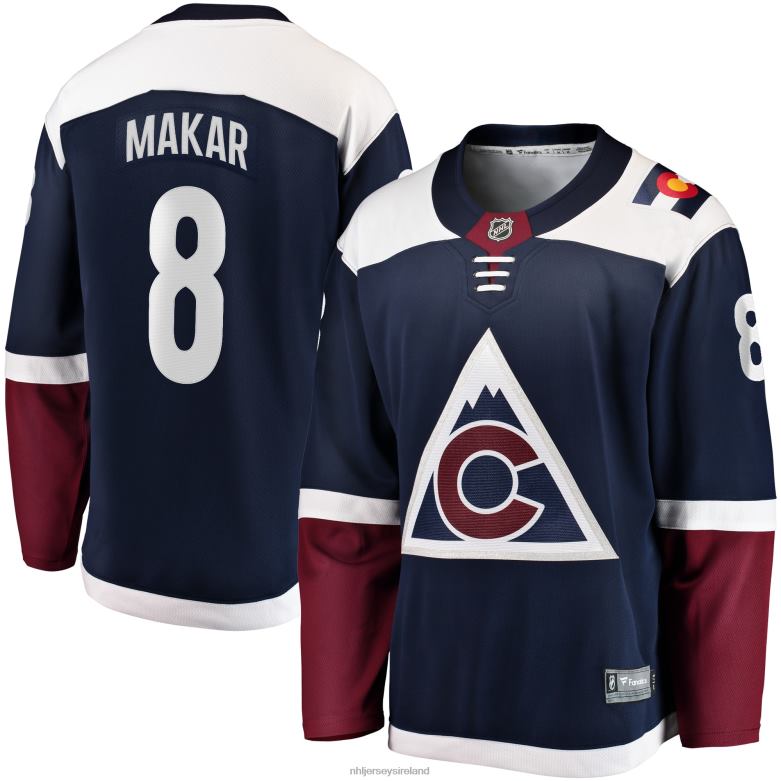 NHL Men Colorado Avalanche Cale Makar Fanatics Branded Navy Alternate 2018/19 Premier Breakaway Player Jersey D002V10 Clothing