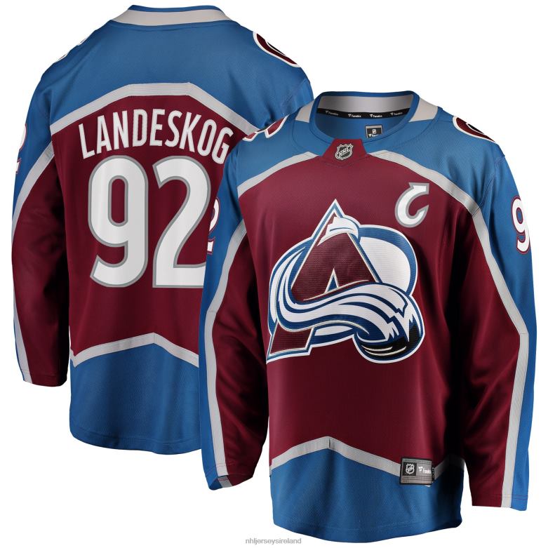 NHL Men Colorado Avalanche Gabriel Landeskog Fanatics Branded Burgundy Breakaway Player Jersey D002V280 Clothing