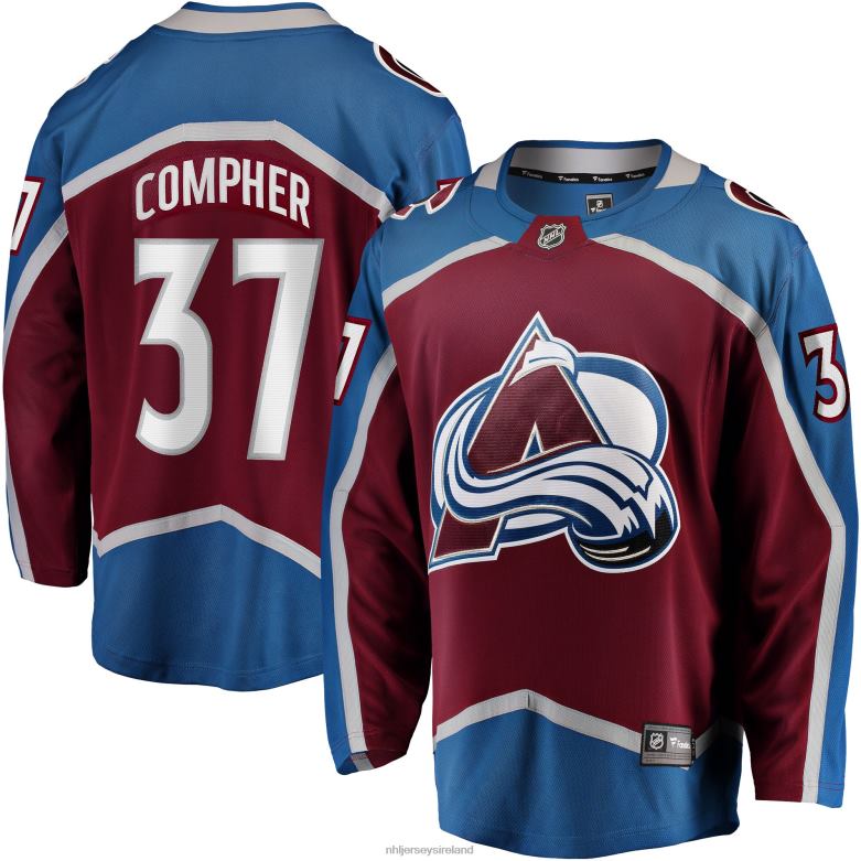 NHL Men Colorado Avalanche J.T. Compher Fanatics Branded Burgundy Home Breakaway Player Jersey D002V1321 Clothing