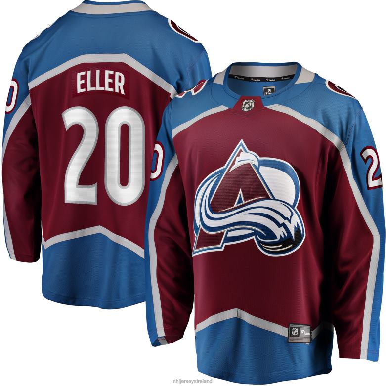 NHL Men Colorado Avalanche Lars Eller Fanatics Branded Burgundy Home Breakaway Jersey D002V1353 Clothing