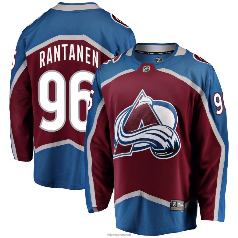 NHL Men Colorado Avalanche Mikko Rantanen Fanatics Branded Burgundy Home Premier Breakaway Player Jersey D002V74 Clothing