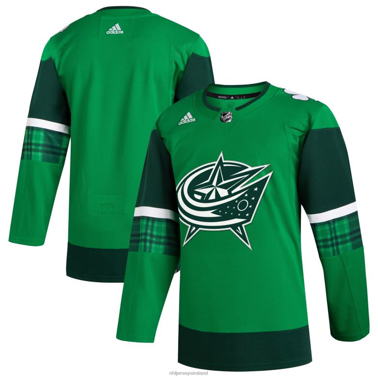 NHL Men Columbus Blue Jackets Adidas Kelly Green 2023 St. Patrick'S Day Primegreen Authentic Jersey D002V301 Clothing