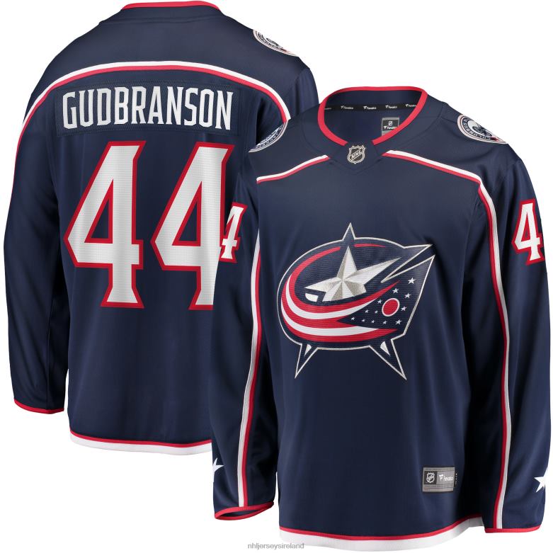 NHL Men Columbus Blue Jackets Erik Gudbranson Fanatics Branded Navy Home Breakaway Player Jersey D002V2429 Clothing