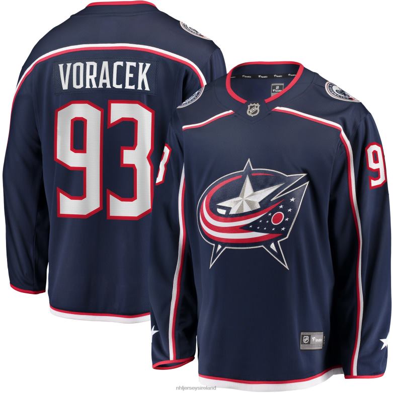 NHL Men Columbus Blue Jackets Jakub Voracek Fanatics Branded Navy Breakaway Player Jersey D002V2394 Clothing