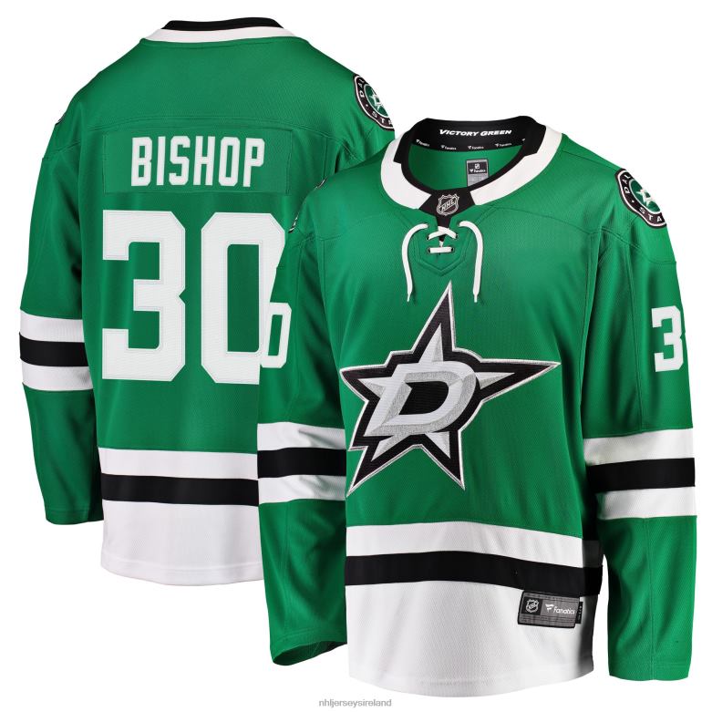 NHL Men Dallas Stars Ben Bishop Fanatics Branded Kelly Green Breakaway Jersey D002V1801 Clothing