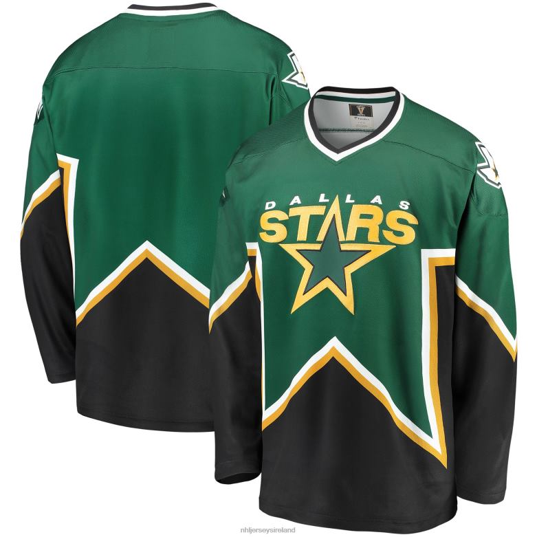 NHL Men Dallas Stars Fanatics Branded Kelly Green/Black Premier Breakaway Heritage Blank Jersey D002V108 Clothing