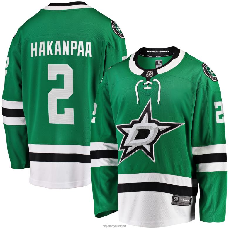 NHL Men Dallas Stars Jani Hakanpaa Fanatics Branded Kelly Green Home Breakaway Player Jersey D002V2210 Clothing