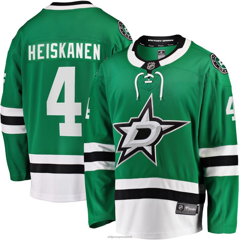 NHL Men Dallas Stars Miro Heiskanen Fanatics Branded Kelly Green Team Color Breakaway Player Jersey D002V1093 Clothing