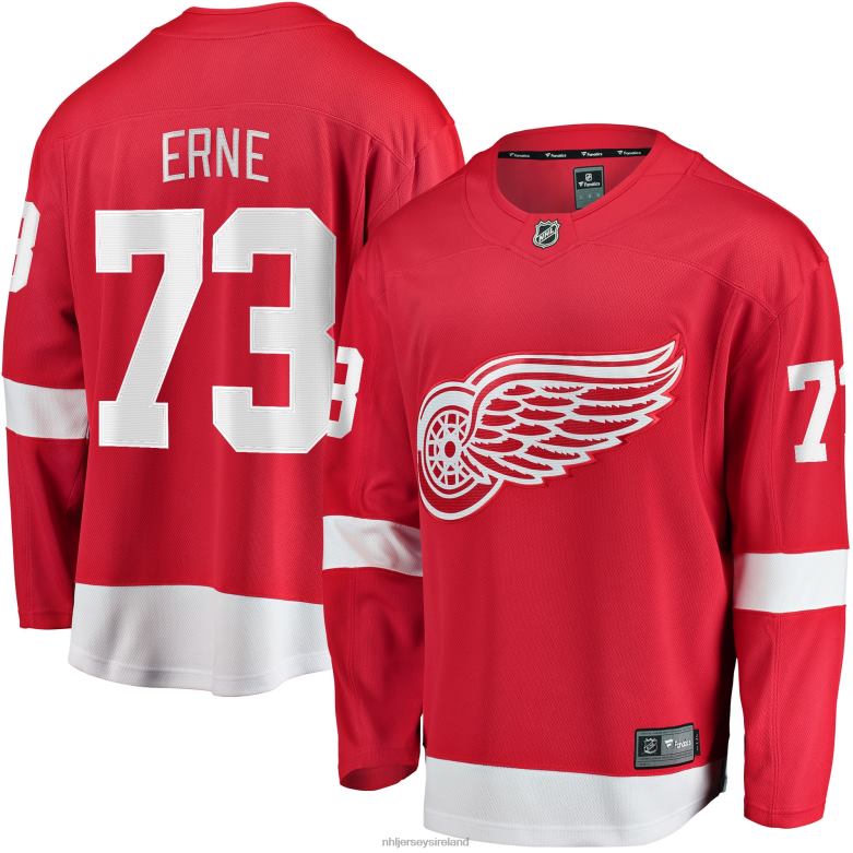 NHL Men Detroit Red Wings Adam Erne Fanatics Branded Red Home Breakaway Player Jersey D002V1840 Clothing