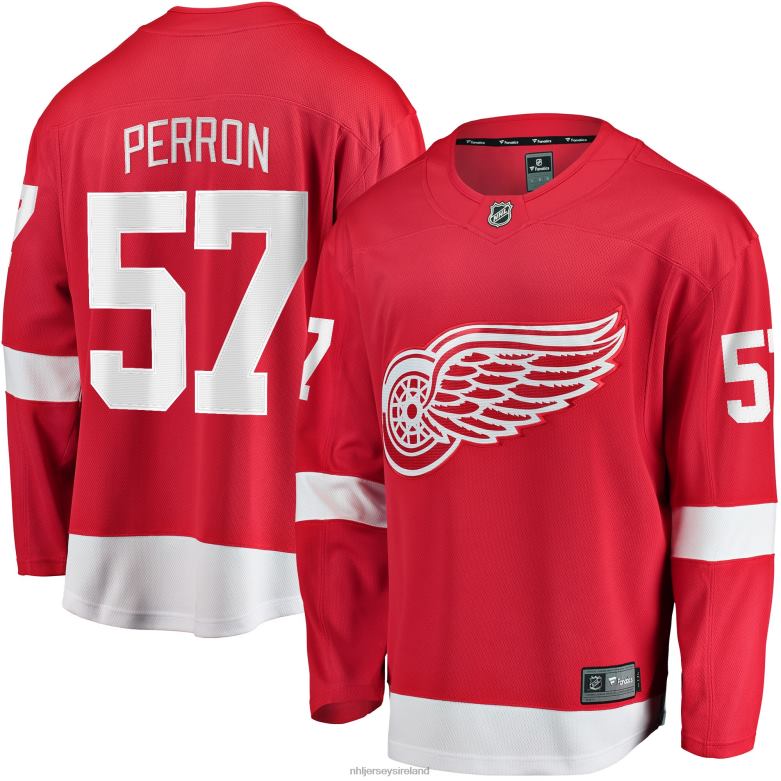 NHL Men Detroit Red Wings David Perron Fanatics Branded Red Home Breakaway Player Jersey D002V594 Clothing