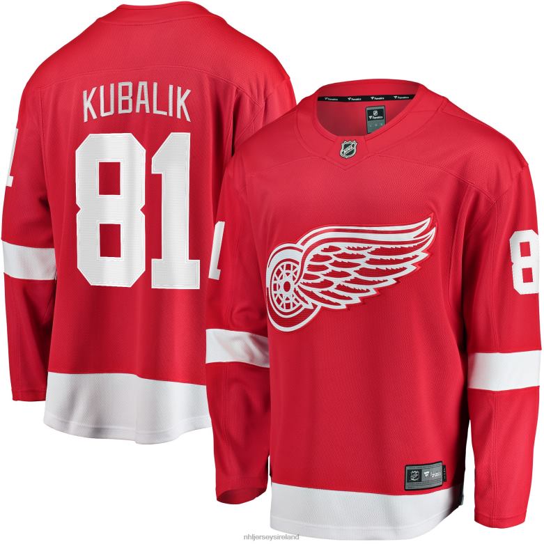 NHL Men Detroit Red Wings Dominik Kubalik Fanatics Branded Red Home Breakaway Player Jersey D002V2196 Clothing