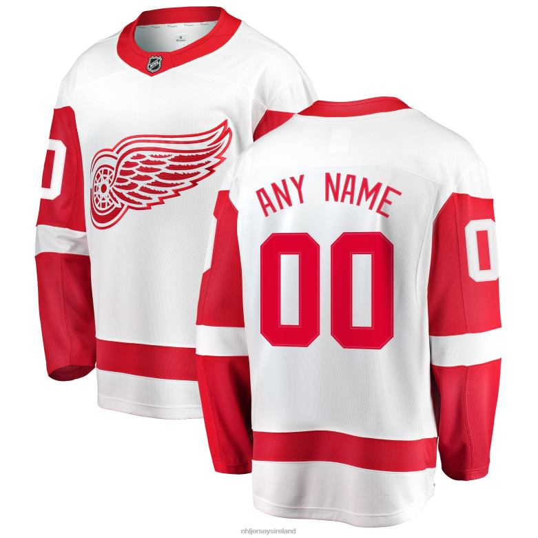 NHL Men Detroit Red Wings Fanatics Branded White Away Breakaway Custom Jersey D002V1382 Clothing