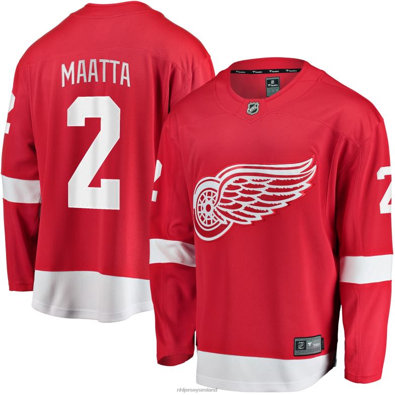 NHL Men Detroit Red Wings Olli Maatta Fanatics Branded Red Home Breakaway Player Jersey D002V1960 Clothing