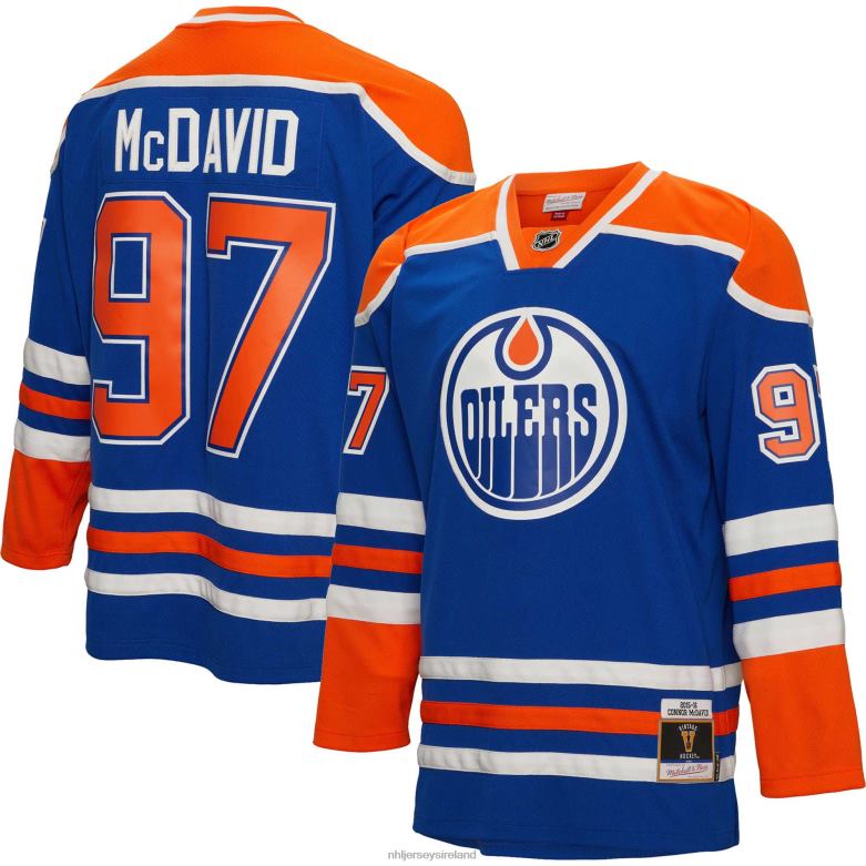 NHL Men Edmonton Oilers Connor Mcdavid Mitchell & Ness Blue 2015 Blue Line Player Jersey D002V99 Clothing